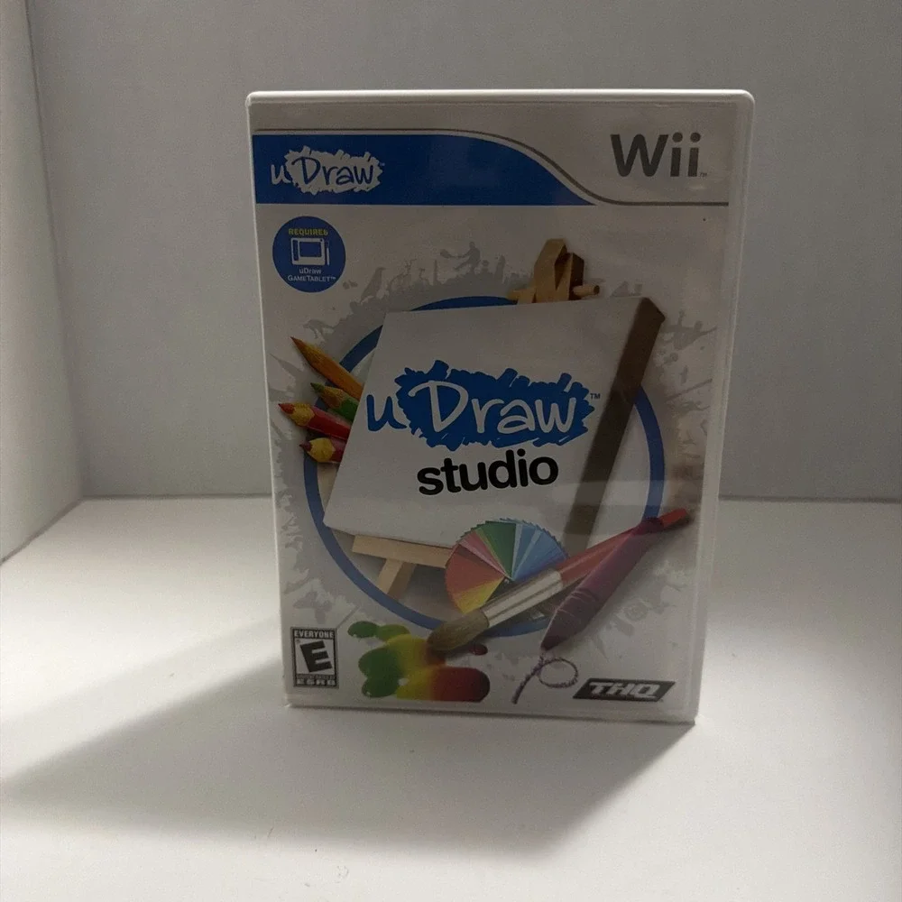uDraw Studio Nintendo Wii Game THQ 2010 Complete CIB Requires uDraw Tablet